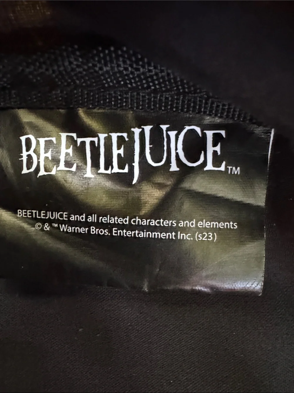 Beetlejuice Kids Black Character Mini Backpack